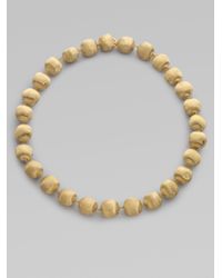 Marco Bicego | Metallic 18k Gold Single Strand Small Bead Necklace | Lyst