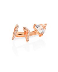 Phyne By Paige Novick | Pink Marta White Sapphire, Champagne Diamond & 14K Rose Gold Single Ear Cuff | Lyst
