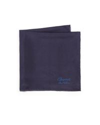 Charvet | Blue Solid Silk Pocket Square for Men | Lyst