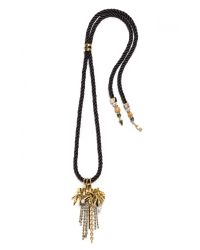 Lizzie Fortunato | Black Gilded Pendant Necklace | Lyst