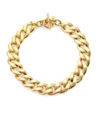 Michael Kors | Metallic Curb Chain Toggle Necklace | Lyst