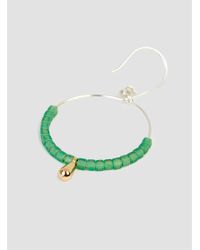 Helena Rohner - Green Miyuki Hoop Earring Emerald - Lyst