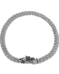 John Hardy | Metallic Dragon Head Necklace On Small Braided Chain | Lyst