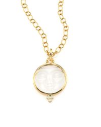 Temple St. Clair | Metallic Celestial Crystal, Diamond & 18k Yellow Gold Moonface Pendant | Lyst