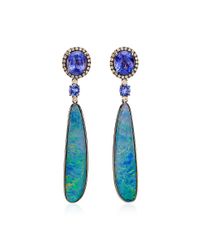 Wendy Yue | Blue Tanzanite and Diamond Earrings | Lyst