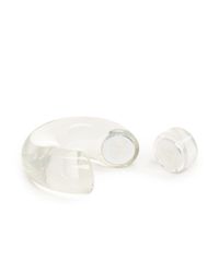 Stella McCartney | Blue Chunky Link Plexiglas Magnetic Hoop Earrings | Lyst