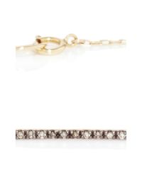 Hirotaka | Metallic Gossamer Diamond Bar Bracelet With Black Plating | Lyst