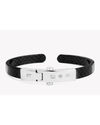 Tateossian | Black Indianapolis Silver Bracelet for Men | Lyst