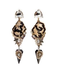 Erickson Beamon | Metallic 'Sacred Geometry' Glitter Crystal Spike Earrings | Lyst