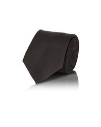 Kiton Brown Wool Twill Necktie for men