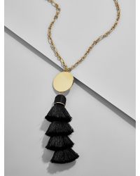 BaubleBar Black Tahira Tassel Pendant Necklace