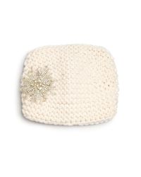 Jennifer Behr | White Starburst Swarovski Crystal-embellished Merino Wool Kerchief | Lyst