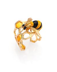 Delfina Delettrez | Metallic To Bee Or Not To Be Honeycomb Ring for Men | Lyst