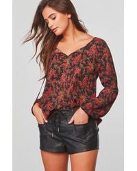 Jack BB Dakota Black Artie Printed Top