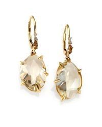 Alexis Bittar Fine | Metallic Honey Gold Marquis Citrine, Grey Diamond & 18k Yellow Gold Drop Earrings | Lyst