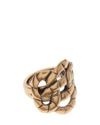 Oscar de la Renta | Metallic Swirl Rope Ring | Lyst