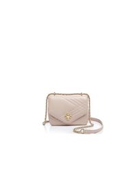 Tory Burch | Brown Mini Kira Quilted Crossbody | Lyst