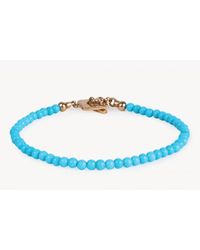 Tateossian | Blue Turquoise Precious Stone Bracelet With 18k Yellow Gold Clasp for Men | Lyst