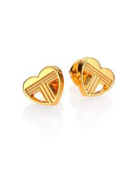 Tory Burch | Metallic Adeline Fret Stud Earrings | Lyst