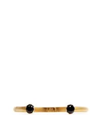 Ela Stone | Metallic 'ana' Onyx Stone Slim Cuff | Lyst