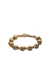 Alexander McQueen | Metallic Doctor Skull Bracelet | Lyst