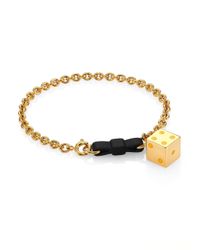 Marc By Marc Jacobs | Metallic Bow Tie Dice Charm Bracelet | Lyst