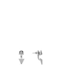 Rebecca Minkoff | Metallic Double Triangle Front Back Earring | Lyst