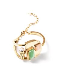 Volha | Metallic Aventurine Gold Bracelet | Lyst