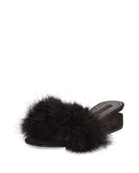 Alexander Wang | Black Lou Marabou Feather Sandal | Lyst