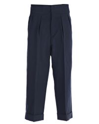 Marni - Blue Pantalone C/pences E Risvolto for Men - Lyst