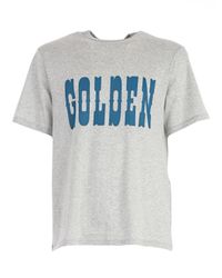 Golden Goose Deluxe Brand - Gray T-shirt Scritta Golden for Men - Lyst