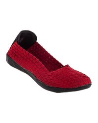 Bernie Mev | Catwalk Ballet Flat Red Fabric | Lyst