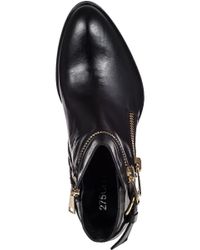 275 Central | Zipper Biker Boot Black Leather | Lyst