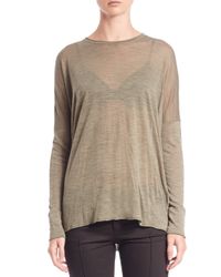 Superfine | Green Long-sleeve Wool-blend Tee | Lyst