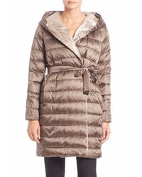 Max Mara | Beige Cube Collection Novef Hooded Puffer Coat | Lyst