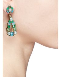 Aerin | Green X Erickson Beamon Crystal Teardrop Earrings | Lyst