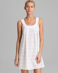 shoshanna white eyelet dress
