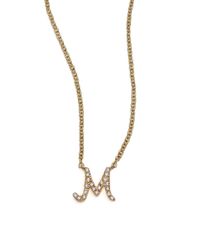 Sydney Evan | Metallic Diamond & 14k Yellow Gold Initial Necklace | Lyst