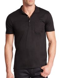 Saks Fifth Avenue | Black Dyron Pocket Polo for Men | Lyst