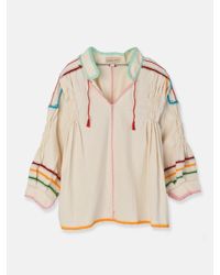 Carolina K Multicolor Oaxacan Crochet Blouse