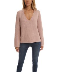 Helmut Lang Multicolor Cash Wool V-neck Dust