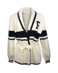 FRAME - White Wrap Tie Sweater - Lyst