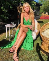 Ganni - Green Dainty Georgette Dress - Lyst