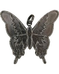 The Woods Jewelry - Metallic Butterfly Shaped Pendant - Lyst