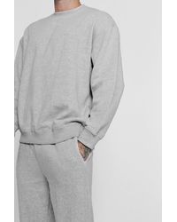 Boohoo Gray Oversized Fleece Sweater Man Tracksuit