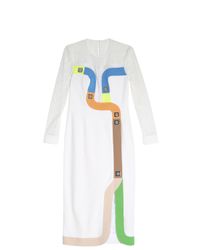 Peter Pilotto | White Colour Blocked Dress | Lyst