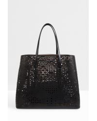 Alaïa | Black Perforated Leather Bag | Lyst
