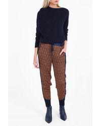 3.1 Phillip Lim | Multicolor Silk Satin-trimmed Jacquard Tapered Pants | Lyst