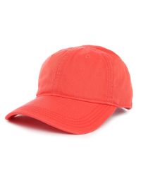 Lacoste Red Logo Cap in Red for Men  Lyst