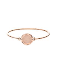 Michael Kors - Pink Heritage Rose Gold-tone Logo Bangle - Lyst